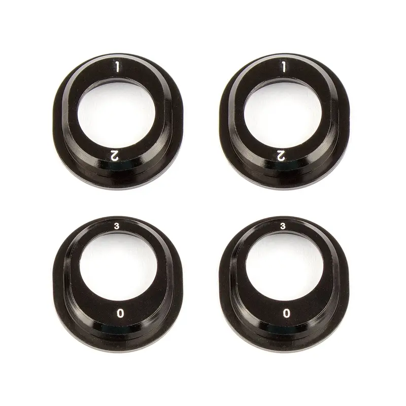 Team Associated - Aluminum Differential Height Inserts, For B6.1, Black 1