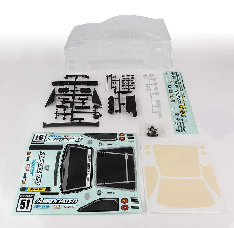 Team Associated - Apex2 Sport, A550 Body, Clear 1