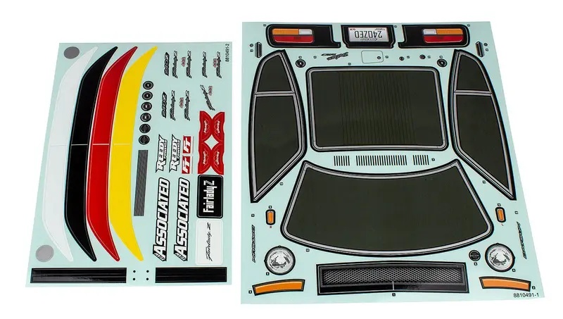 Team Associated - Apex2 Sport, Datsun 240Z Decal Sheet 1