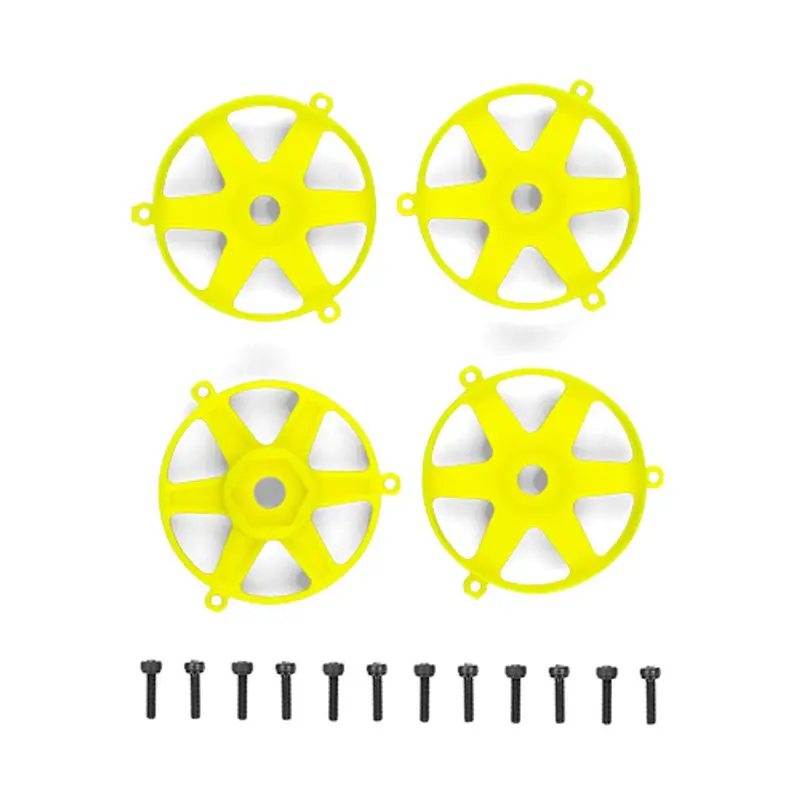 Team Associated - Dc10 Ft Adjustable Wheel Face Plate, Fluorescent Yellow 1