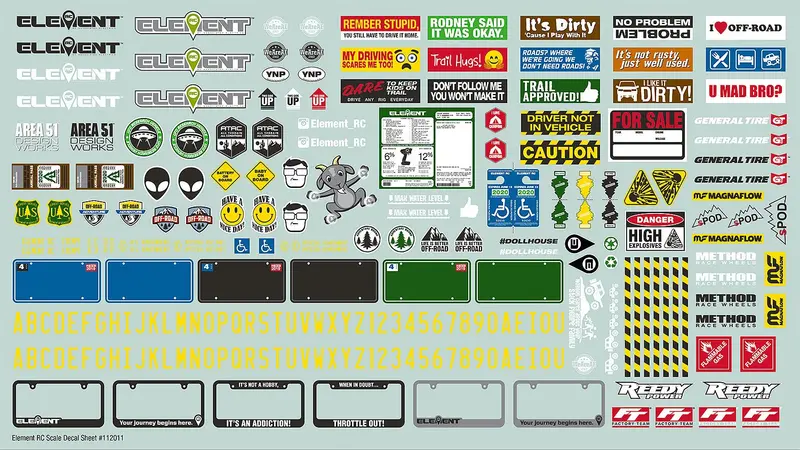 Team Associated - Decal Sheet, For Enduro Trucks 1