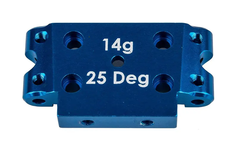Team Associated - Dr10 Factory Team Aluminum Front Bulkhead, 25Deg Blue 1