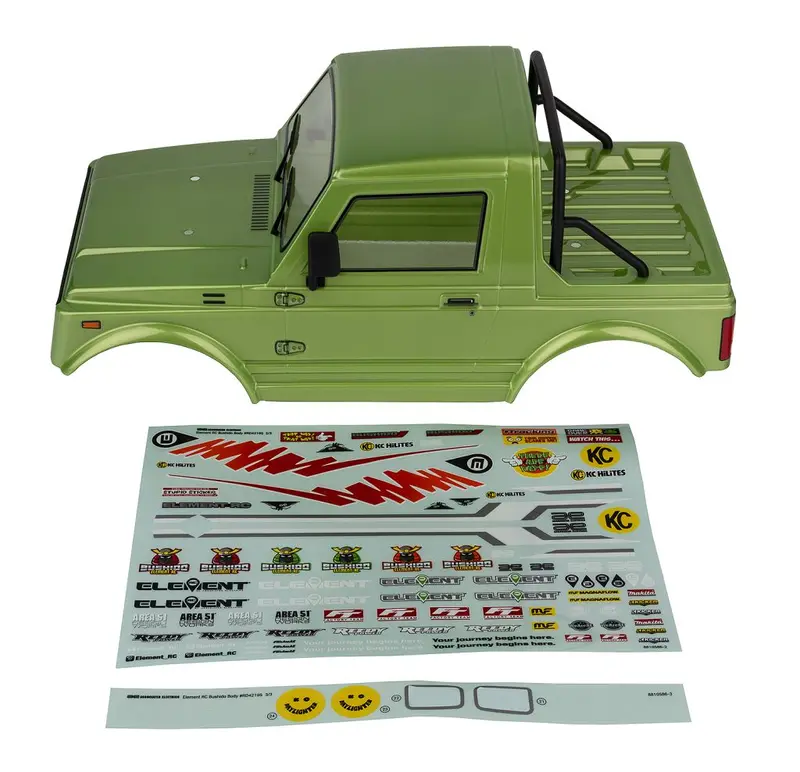 Team Associated - Enduro Bushido Body Set, Green, Painted 1