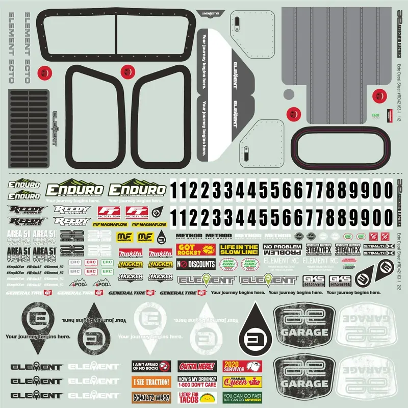 Team Associated - Enduro Ecto Decal Sheet 1