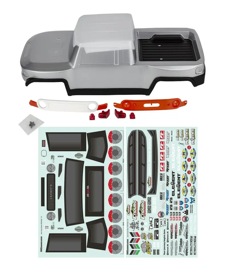 Team Associated - Enduro Se, Utron Body Set, Gray 1