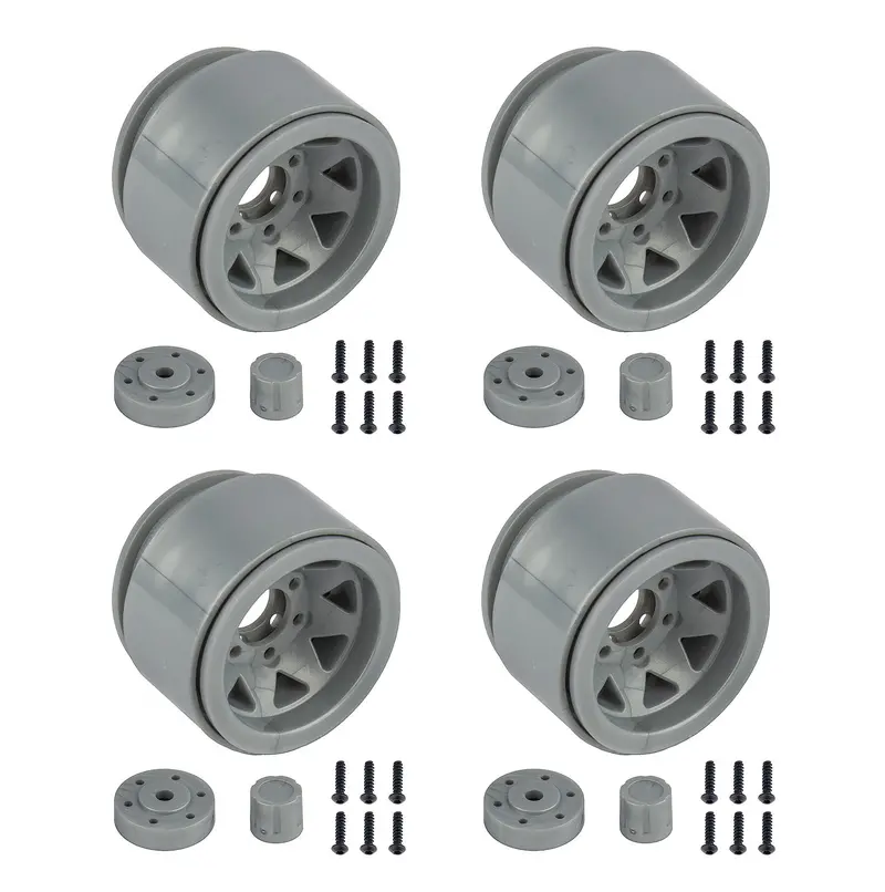 Team Associated - Enduro Trigon Wheels, 1.55", Silver, For Enduro Trailwalker 1