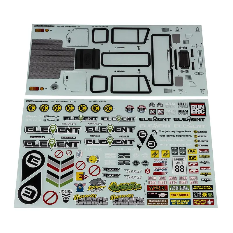 Team Associated - Enduro Zuul Decal Sheets 1