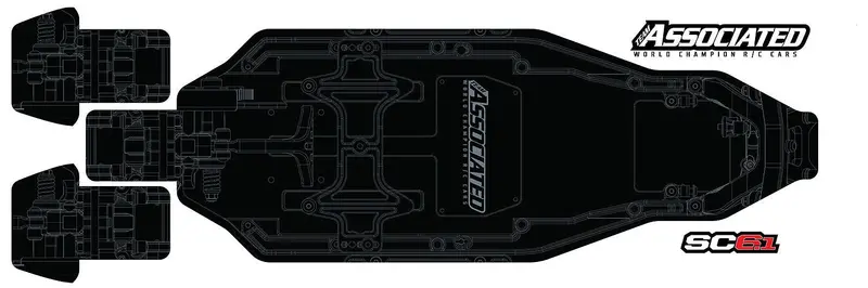 Team Associated - Factory Team Chassis Protective Sheet, Printed, For Sc6.1 1