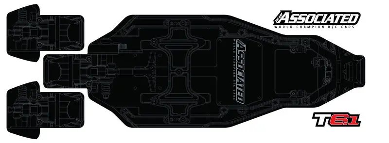 Team Associated - Factory Team Chassis Protective Sheet, Printed, For T6.1 1