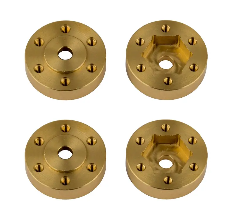Team Associated - Factory Team Enduro Beadlock Hex Adapters, Brass 1