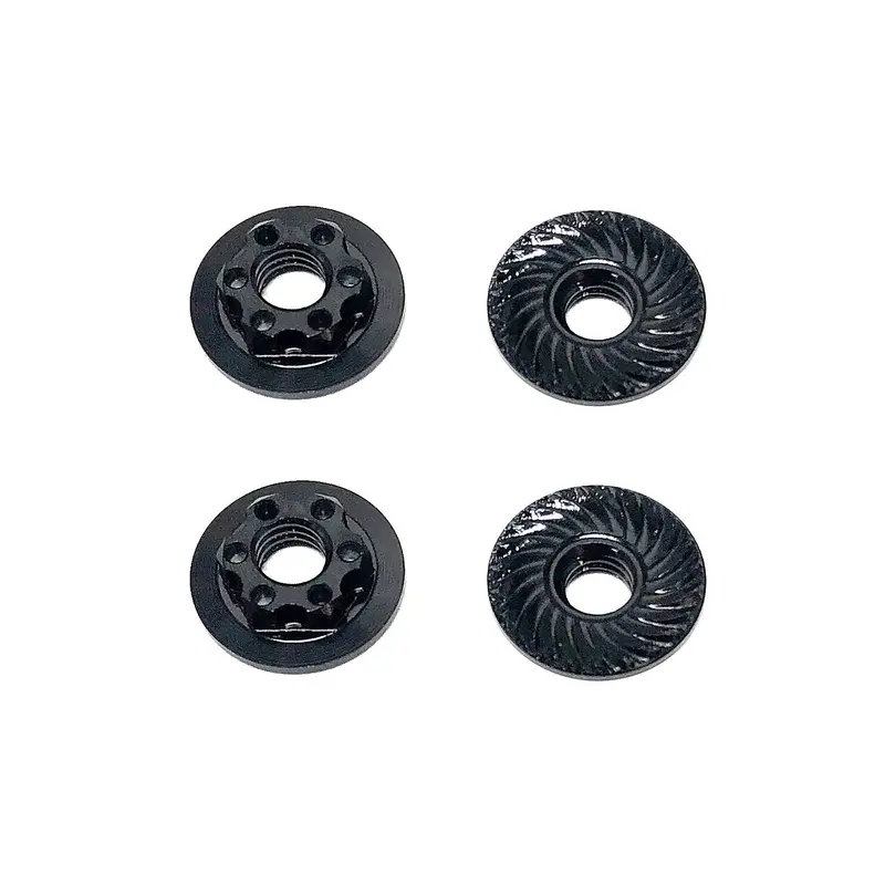 Team Associated - Factory Team M4 Low Profile Wheel Nuts, Black 1