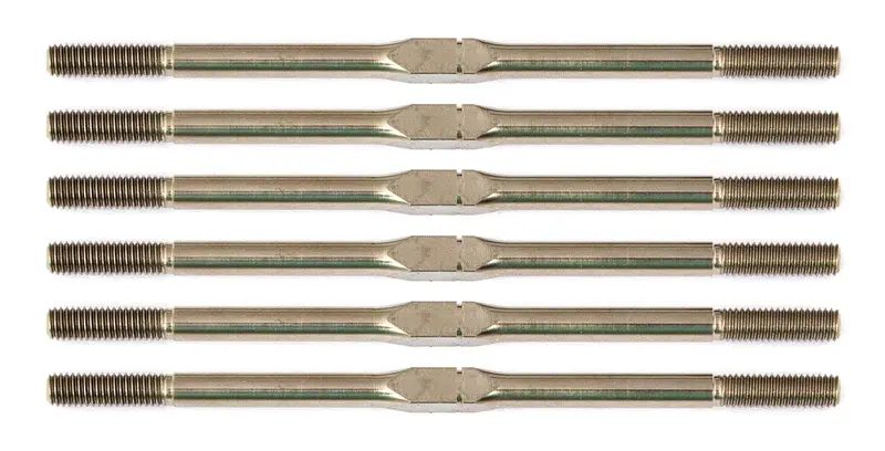 Team Associated - Factory Team Titanium Turnbuckle Set, For Prosc10, 3X67mm (2.65In) Silver 1