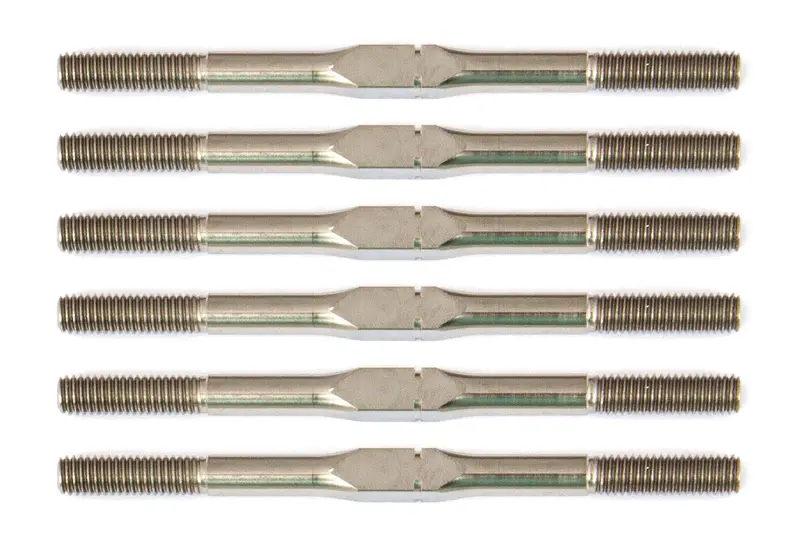 Team Associated - Factory Team Titanium Turnbuckle Set, For Rc10b6.1, 3X48mm Silver 1