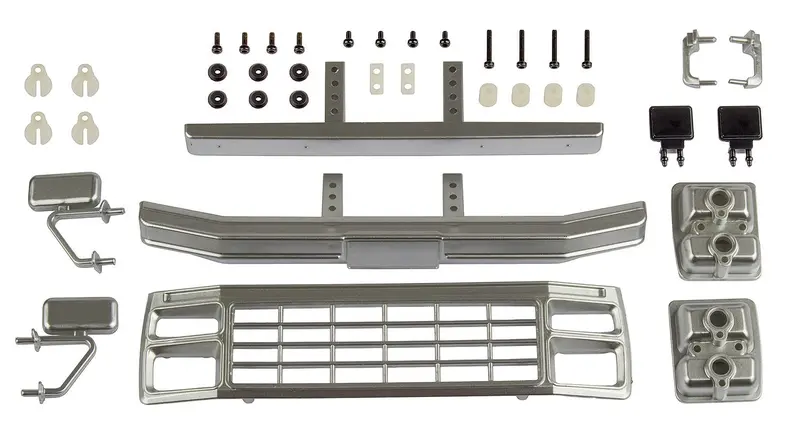 Team Associated - Ford F150 Satin Chrome Grill And Accessories Set, For Cr12 1