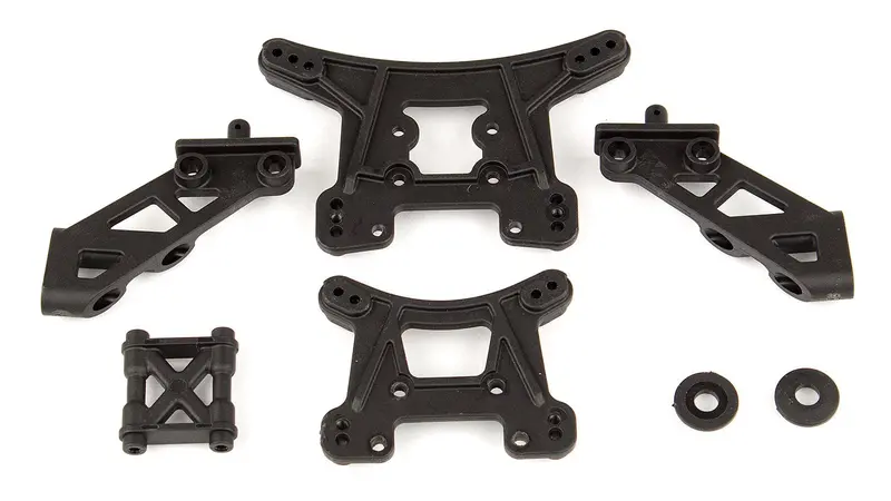 Team Associated - Front And Rear Shock Towers & Wing Mounts, For Reflex 14T Or 14B 1