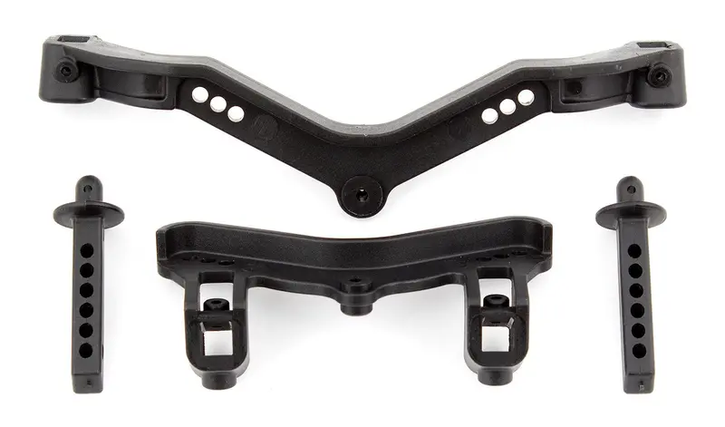 Team Associated - Front Body Mounts And Posts, Fits: Prosc10, Reflex Db10, And Trophy Rat 1