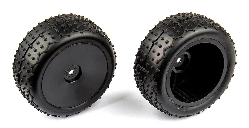 Team Associated - Front Narrow Mini Pin Tires, Mounted, For Reflex 14T Or 14B 1
