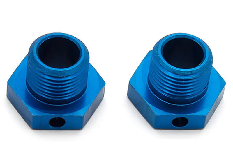 Team Associated - Ft 17Mm Wheel Hexes, +0Mm, Blue Aluminum 1