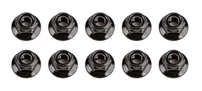 Team Associated - M5 Locknuts, Flanged, Black 1