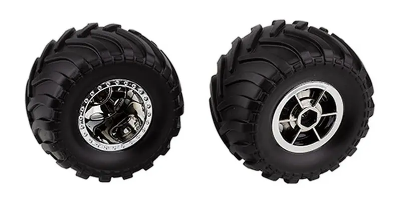 Team Associated - Mt12 Wheels And Tires, Chrome 1