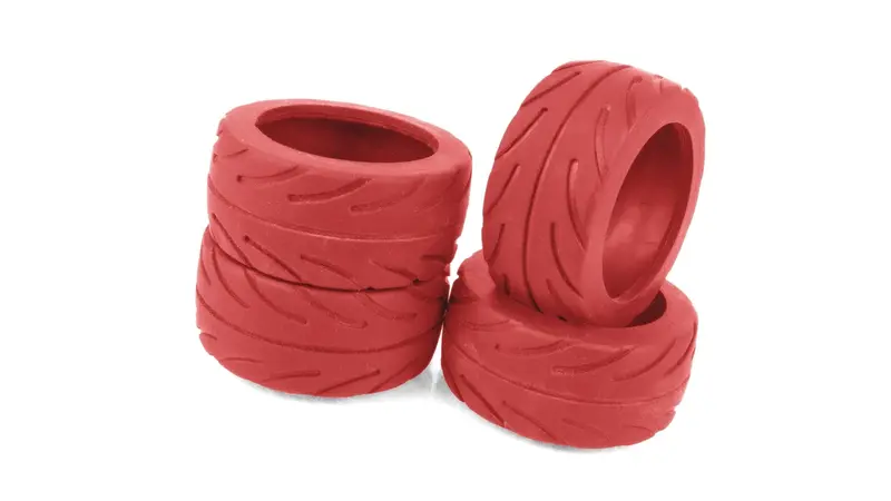 Team Associated - Nanosport Radial Tires, Red 1