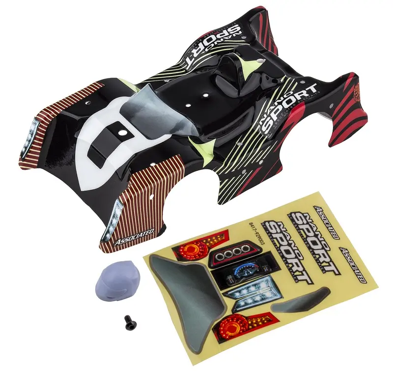 Team Associated - Nanosport Red & Black Body, W/ Decals 1