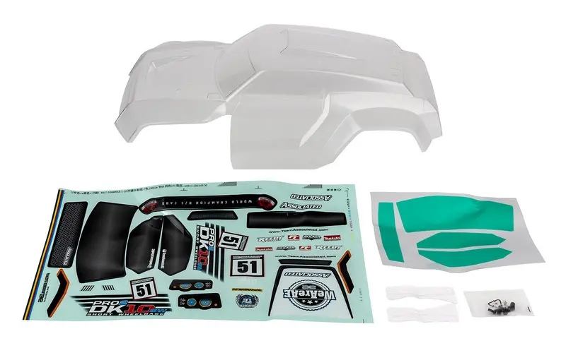 Team Associated - Pro2 Dk10sw Desert Buggy Body, Clear 1