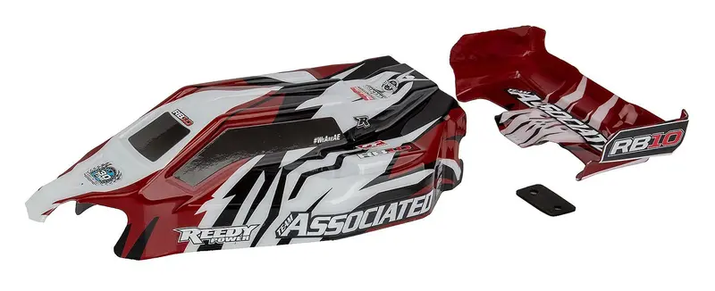 Team Associated - Rb10 Rtr Body And Wing, Red 1