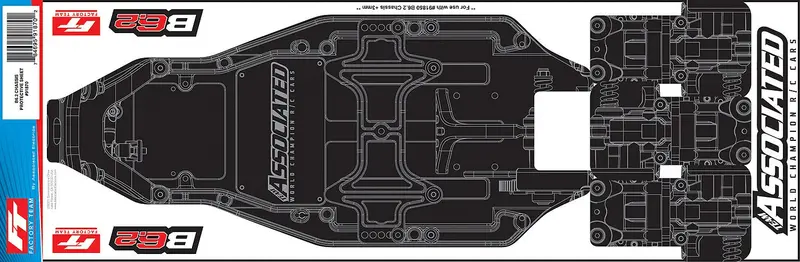 Team Associated - Rc10b6.2 Factory Team Chassis Protective Sheet, Printed, For Rc10b6.2 1