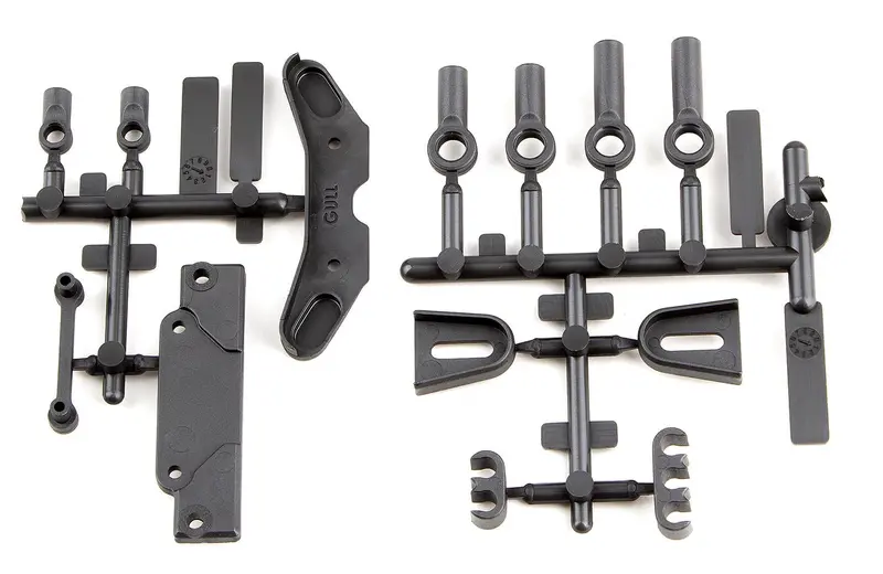 Team Associated - Rc10b6.3 Tower Covers, Wire Clips, Rod Ends 1