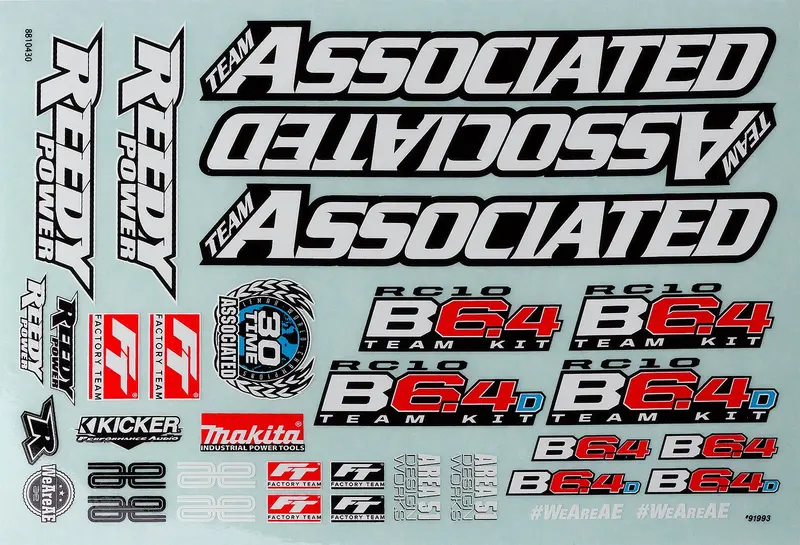Team Associated - Rc10b6.4 Decal Sheet 1
