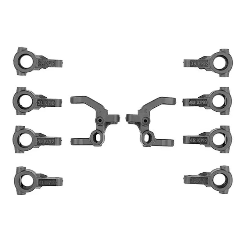 Team Associated - Rc10b7.1 Caster And Steering Block Set, Carbon 1