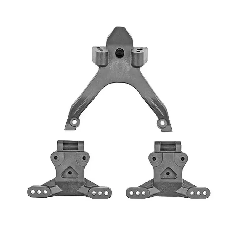 Team Associated - Rc10b7.1 Ft Top Plate And Ballstud Mounts, Carbon 1
