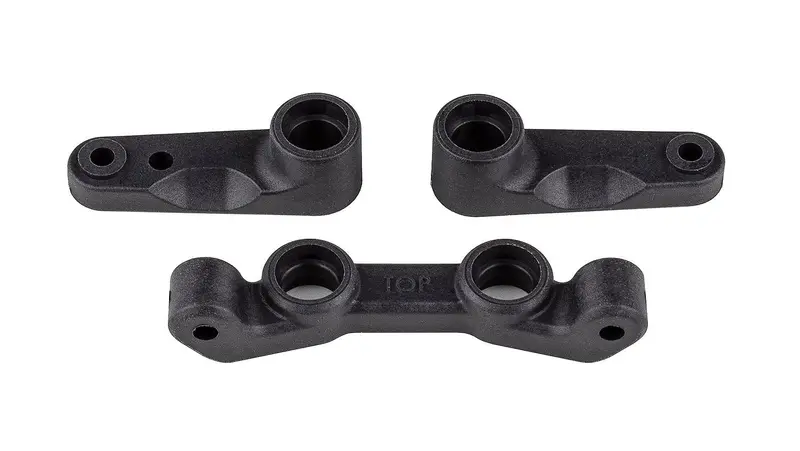 Team Associated - Rc10b7 Ft Steering Bellcrank And Rack Set, Carbon 1