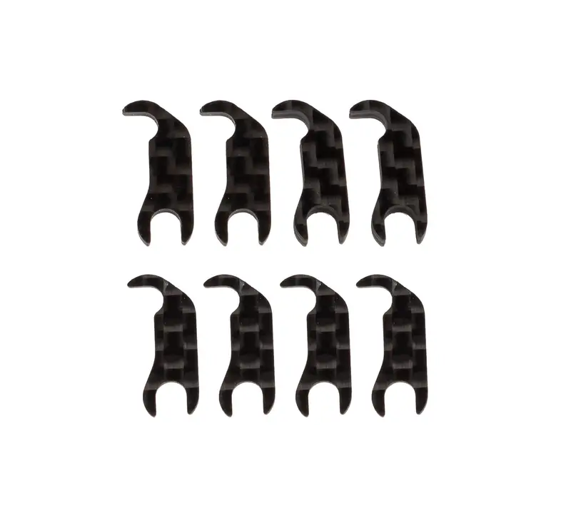 Team Associated - Rc10b7 Ft Steering Block Mount Shim Set, Carbon Fiber 1