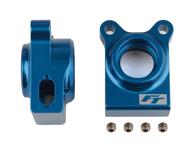 Team Associated - Rc10b74.1 Factory Team Rear Hubs, Blue Aluminum 1