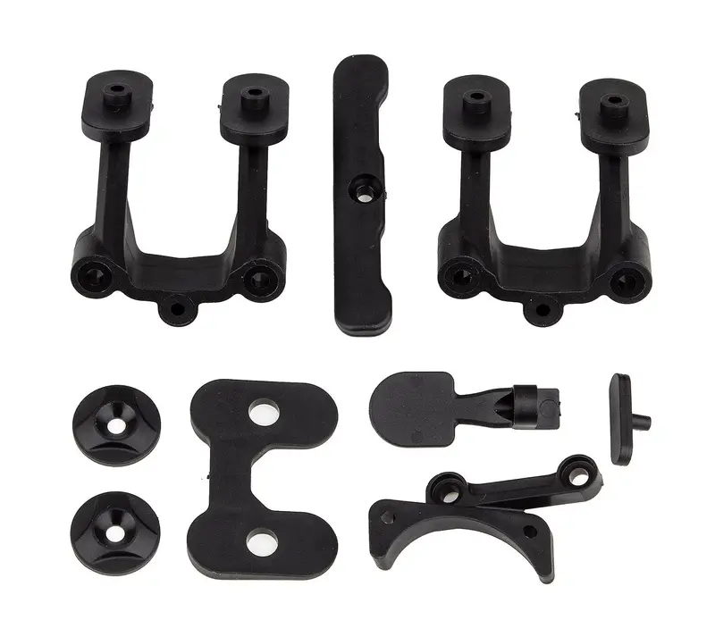 Team Associated - Rc10b74.2 Rear Body Mount, Wing Mounts, Bumper, Fan Mount 1
