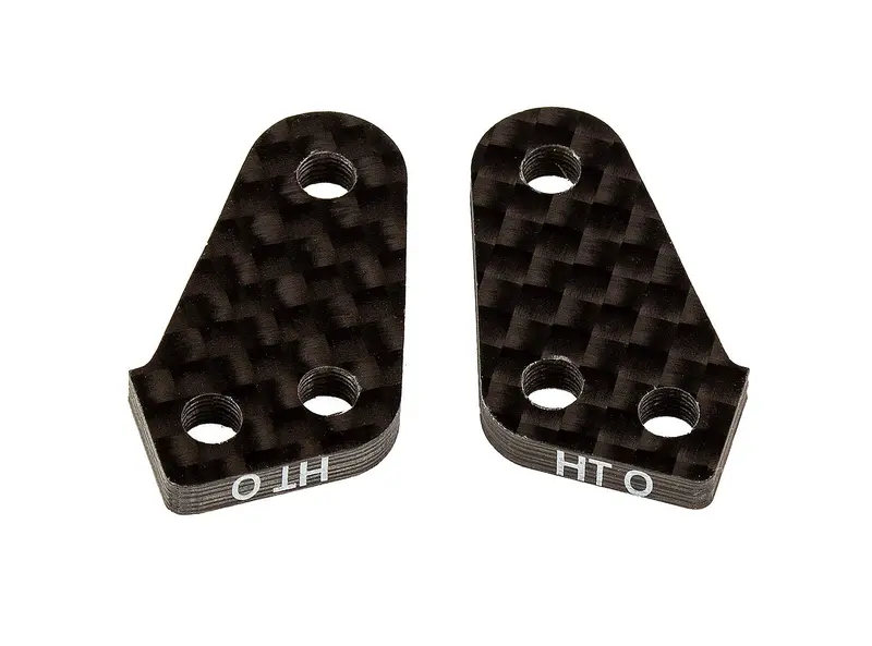Team Associated - Rc10b74 Factory Team Steering Block Arms, Ht 0, Carbon Fiber 1