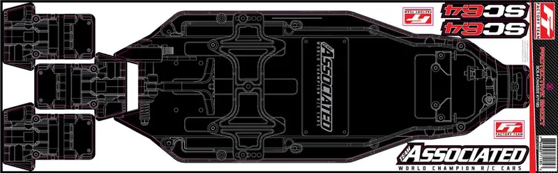 Team Associated - Rc10sc6.4 Ft Chassis Protective Sheet, Printed 1