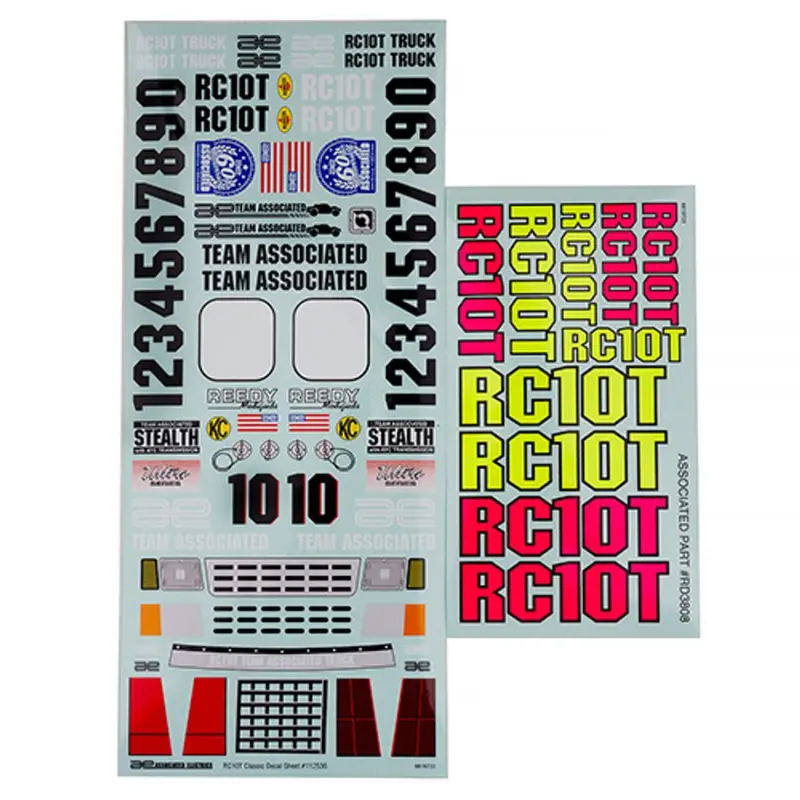 Team Associated - Rc10t Decal Sheet Set 1