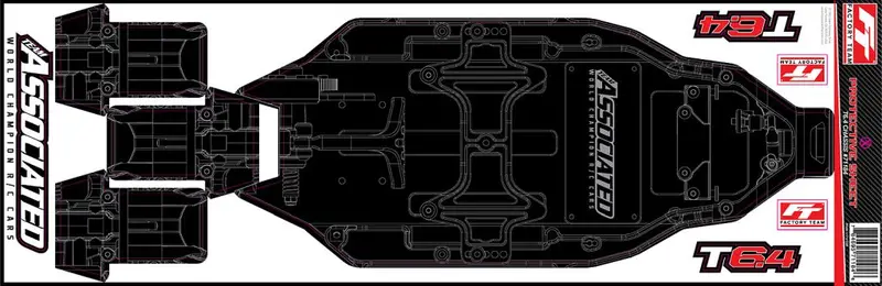 Team Associated - Rc10t6.4 Ft Chassis Protective Sheet, Printed 1
