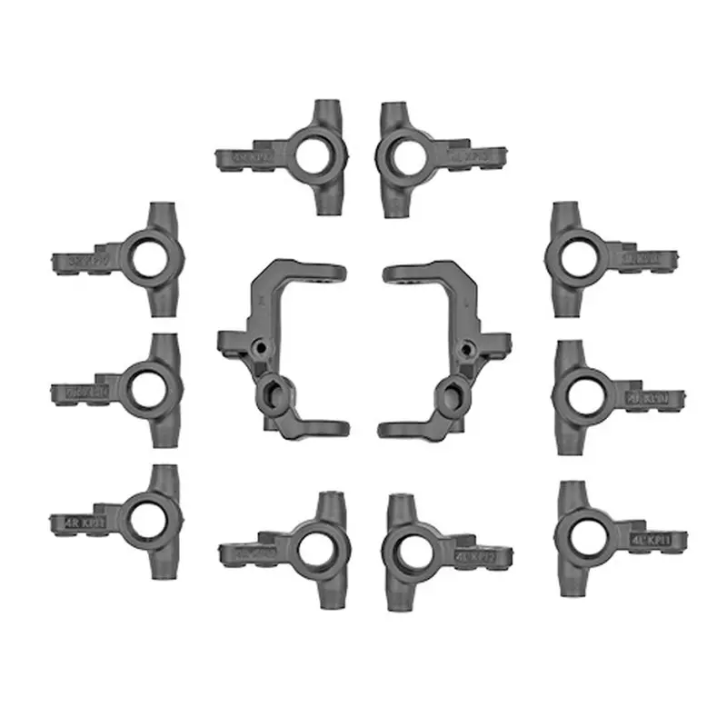 Team Associated - Rc10t7 Ft V2 Caster And Steering Blocks, Carbon 1