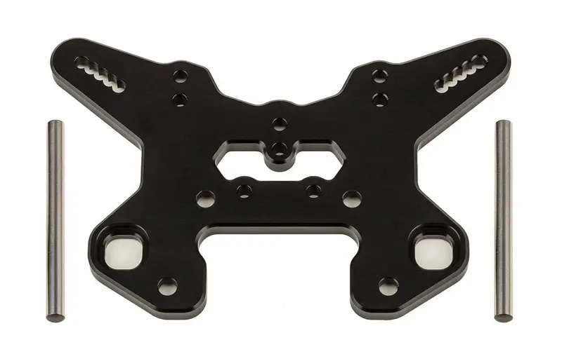 Team Associated - Rc8t4 Front Shock Tower V2, Black Aluminum 1