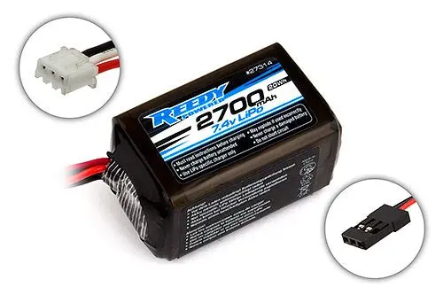 Team Associated - Reedy Lipo Pro Rx 2700Mah 7.4V Receiver Battery, Hump Style 1