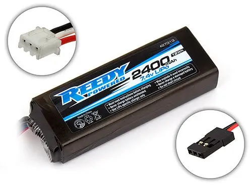 Team Associated - Reedy Lipo Pro Transmitter/Receiver (Tx/Rx) Battery, 2400Mah, 7.4V, Flat Style 1