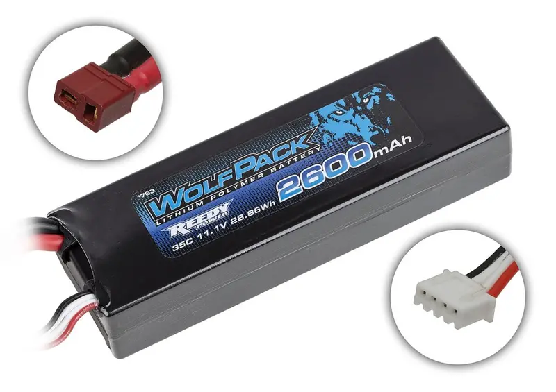 Team Associated - Reedy Wolfpack Lipo 2600Mah 35C 11.1V, 28.86Wh, T-Plug 1