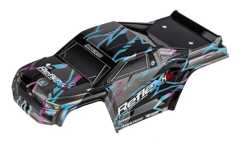 Team Associated - Reflex 14Mt Body Set, Black/Blue 1