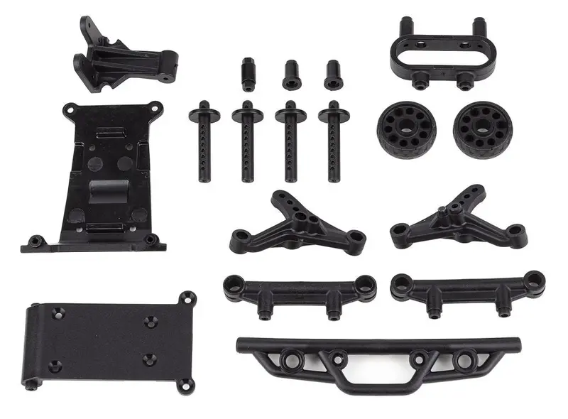 Team Associated - Reflex 14Mt Bumper, Wheelie Bar, Body Mount Set 1
