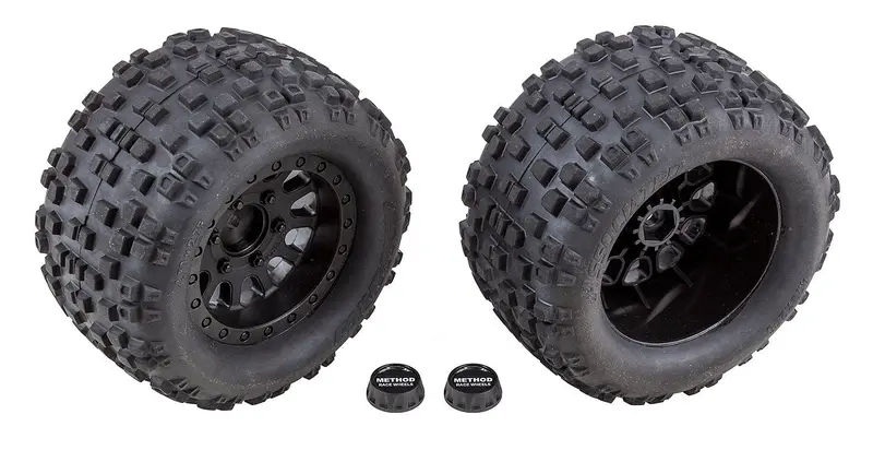 Team Associated - Rival Mt10 Tires And Method Wheels, Mounted, Hex, Black 1
