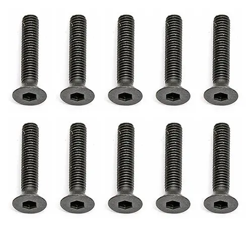 Team Associated - Screws, 3X16mm Flat Head Cap Screws 1